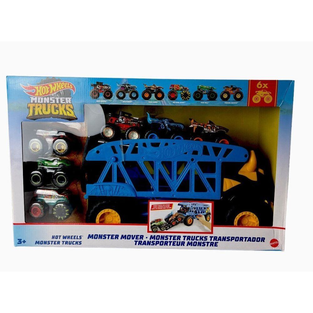 Hot Wheels Monster Truck Transporter 6 Trucks